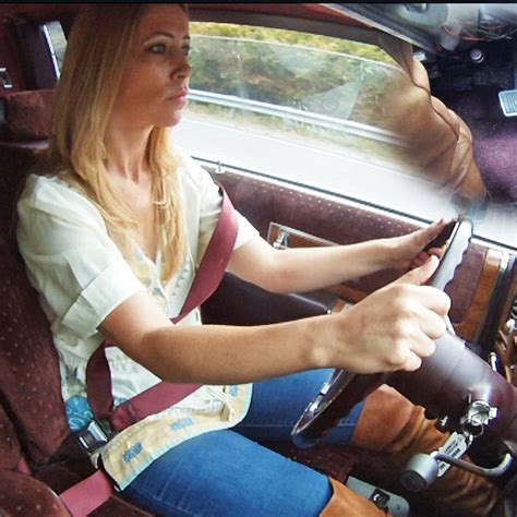Pump That Pedal Cassandra Driving The Caddy To DMV In Tan OTK Boots Of