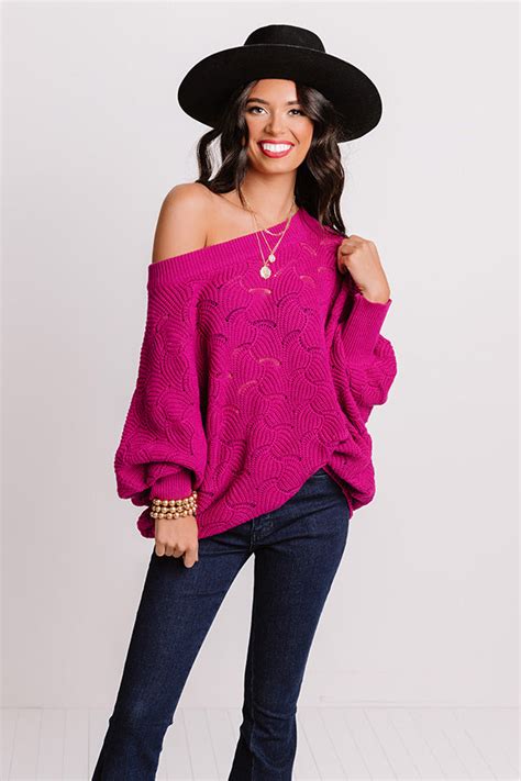 September Morning Knit Sweater In Orchid • Impressions Online Boutique