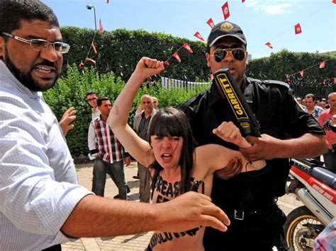 Three Femen Women Are Held In Tunisia After Baring Breasts The Independent The Independent