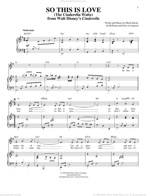 Al Hoffman So This Is Love From Cinderella Sheet Music For Voice And