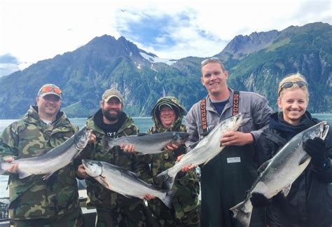 Salmon Fishing Valdez Alaska Silver Salmon Fishing Valdez Valdez