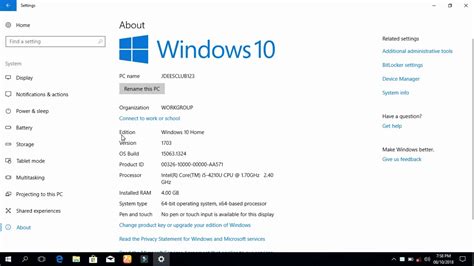 How To Check Pc Laptop Properties In Windows 10 Youtube Gambaran
