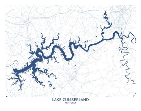 Lake Cumberland Kentucky Map Pittsburgh Map Company Etsy