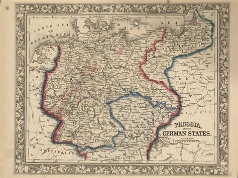 My 1860 Map Of Prussia The German States And Part Of Austria X Posted
