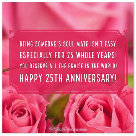 Silver Jubilee Anniversary 25th Wedding Anniversary Messages