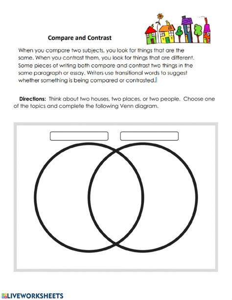Compare And Contrast Worksheet Free