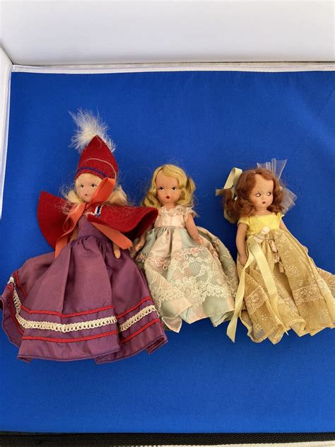 Lot Of 3 Vintage Nancy Ann Storybook Dolls 2 Blondes 1 Redhead Rare L