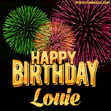 Wishing You A Happy Birthday Louie Best Fireworks  Animated