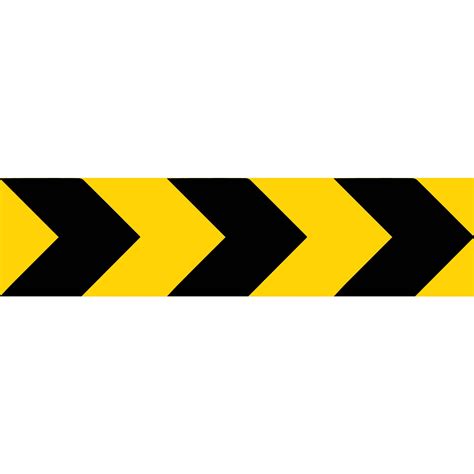 Yellow Black Bold Arrows Long Skinny Multi Message Reflective Traffic