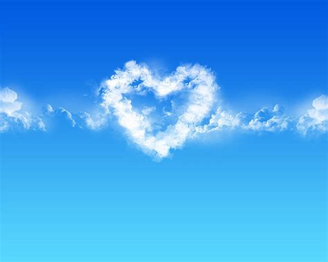 Heart Shape Cloud Cloud Love Heart Sky Blue Hd Wallpaper Peakpx