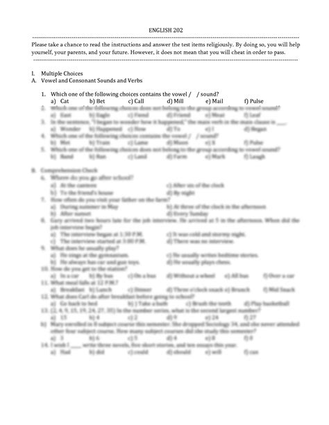 Solution Test Paper In English Sample Studypool