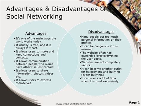If students are going to use social media, they need to understand activity on social media sites has inherent dangers. Advantages and Disadvantages of Social Media | hallo365