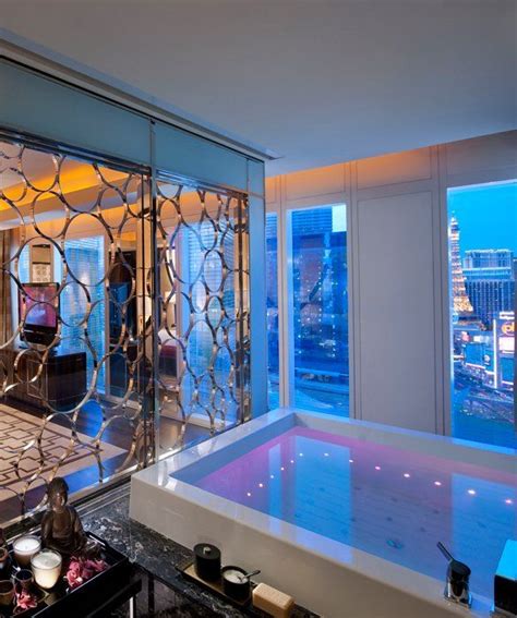 The Mandarin Oriental Las Vegas The Bathroom Inside The 3 100 Foot Mandarin Suite On Trendy