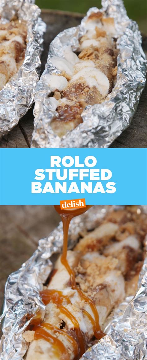 Rolo Stuffed Bananas Recipe Campfire Food Campfire Desserts Food
