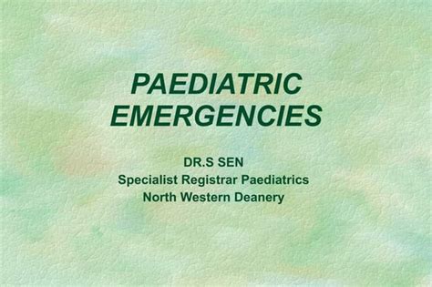 Paediatric Emergencies Ppt