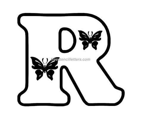 print r letter stencil free stencil letters