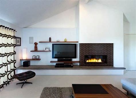 Retro brick layout removable wallpaper, peel and stick wallpaper, dark wallpaper, mid century wallpaper, mid century wall art, w1167. A Twist of Old Brick Fireplaces in 15 Modern and ...