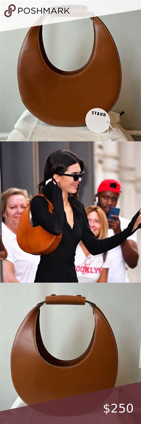 Staud Moon Bag In Saddle Worn By Kendall Jenner Kendall Jenner Worn Kendall
