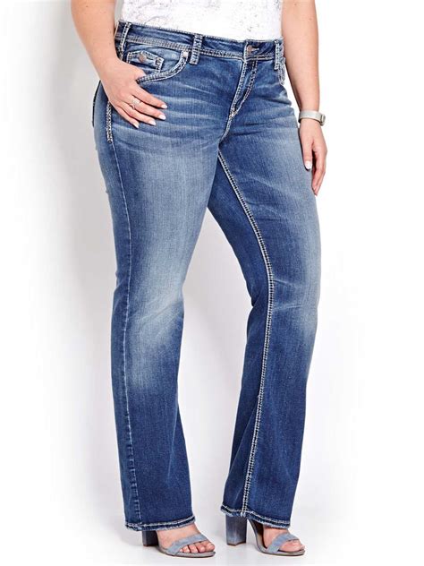 Silver Aiko Boot Cut Jeans Addition Elle