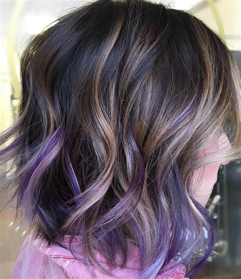 Best Golden Brown Hair Ideas To Choose From Purple Hair Highlights