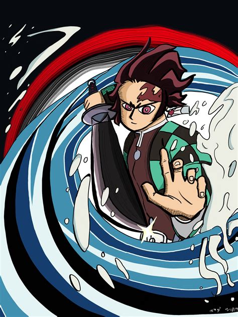 My Fan Art Of Tanjiro From Demon Slayer Kimetsu No Yaiba