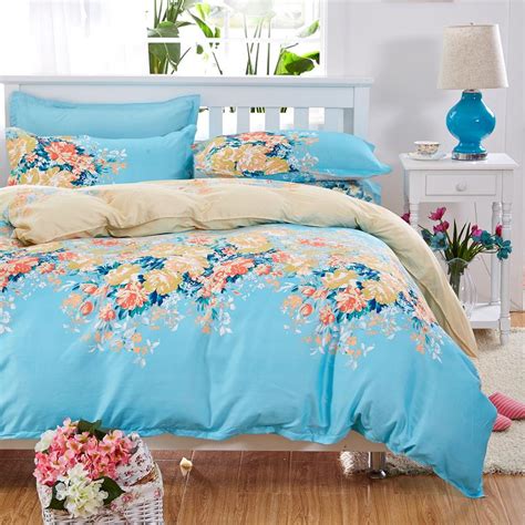 Pink white girls princess fleece bedding set twin queen king size. Elegant Floral Bedding Set Polyester Cotton Bed Linen Sets ...