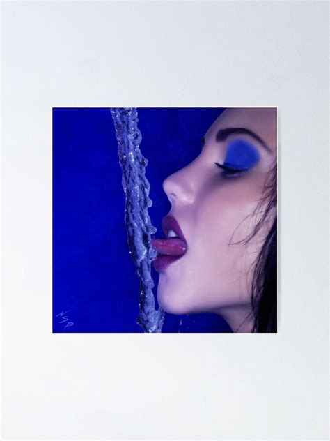 fine erotic art photography just a taste blue sexy mouth mouth lips face tongue