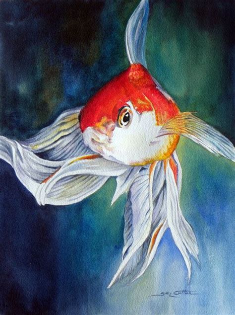 This Was My Fish Goldfish Art Koi Art Fish Painting