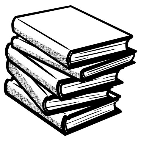 Sitting on stack of books. Book Black and White Clip art - stacked books png download ...