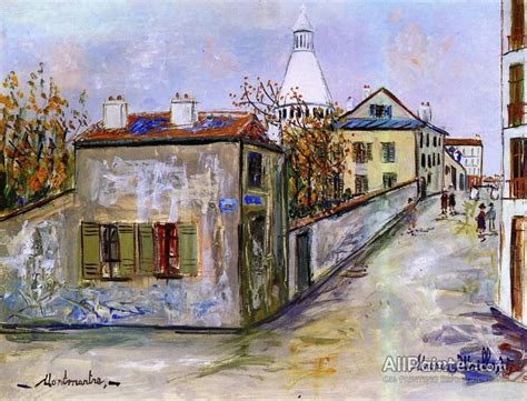 Maurice Utrillo The Home Of Berlioz In Montmartre Oil Painting