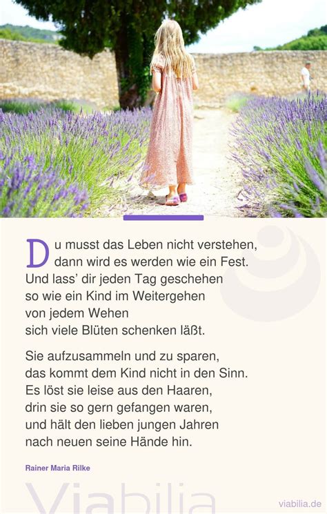 Schönes und bekanntes Gedicht von Rilke Geburtstagsgedicht Gedichte Geburtstag gedicht