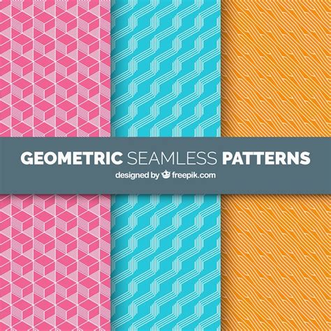 Free Vector Set Of Geometric Decorative Patterns