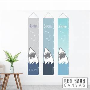Shark Height Chart Red Barn Canvas