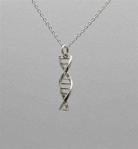 Dna Double Helix Pendant Is Solid Not Plated Argentium Sterling Silver