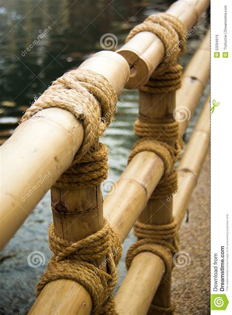 Rope Knot On A Bamboo Stock Image Image Of Pattern Protection 52094919