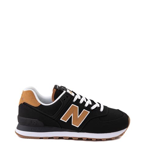 Womens New Balance 574 Athletic Shoe Black Tan Journeys Kidz