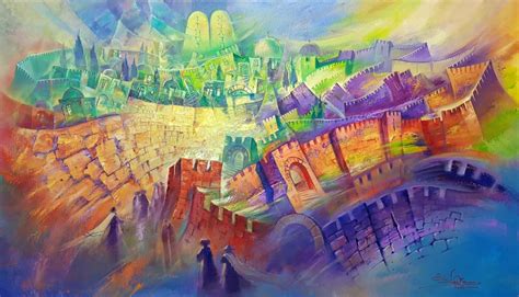 Abstract Jerusalem Painting The Sounds Of Jerusalem Alex Levin