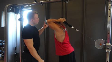 Overhead Rope Tricep Extension Youtube