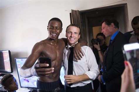 Macrons Selfie Gets The Middle Finger POLITICO