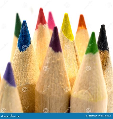Coloring Pencils Macro Stock Photo Image Of Kids Aquamarine 122247854