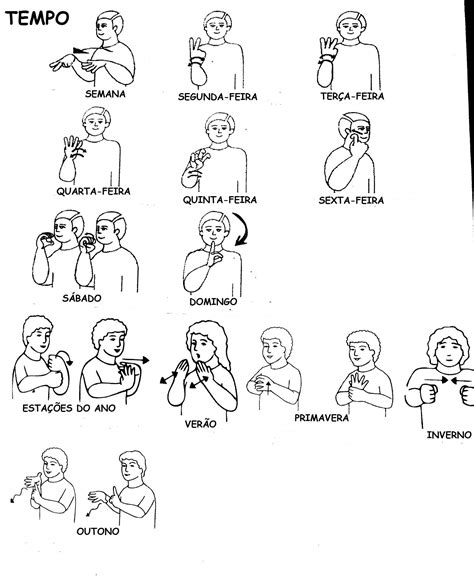 Libras Dias Da Semana E Estações Do Ano Rs Libra Dias Sign Language