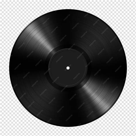 Premium Psd Black Vinyl Record Isolated On White Background