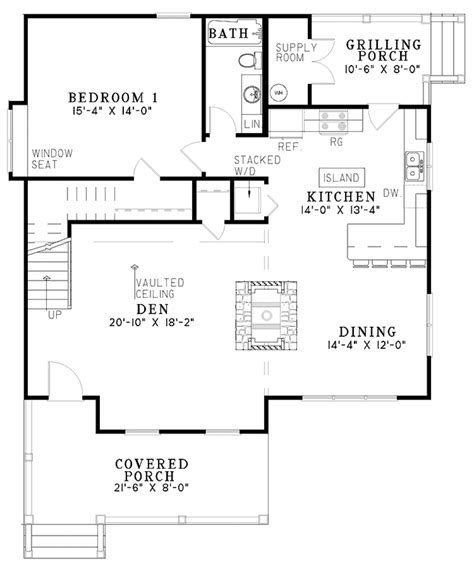 Country Style House Plan 2 Beds 2 Baths 1542 Sqft Plan 17 3089