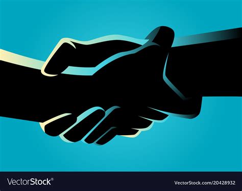 Two Hands Holding Each Other Strongly Royalty Free Vector