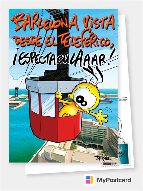 Le Piaf Barcelona Comic And Cartoon Cards 🎭😜 Send Real Postcards Online