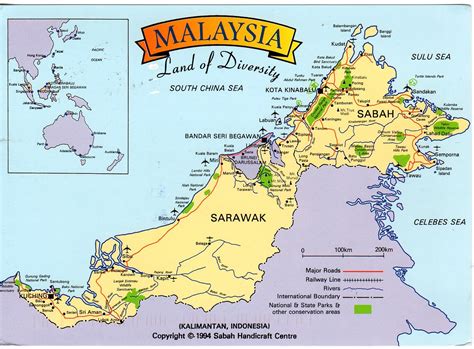 Administration areas or states in malaysia. MALAYSIA Map Malaysian States on Borneo Island | from ...