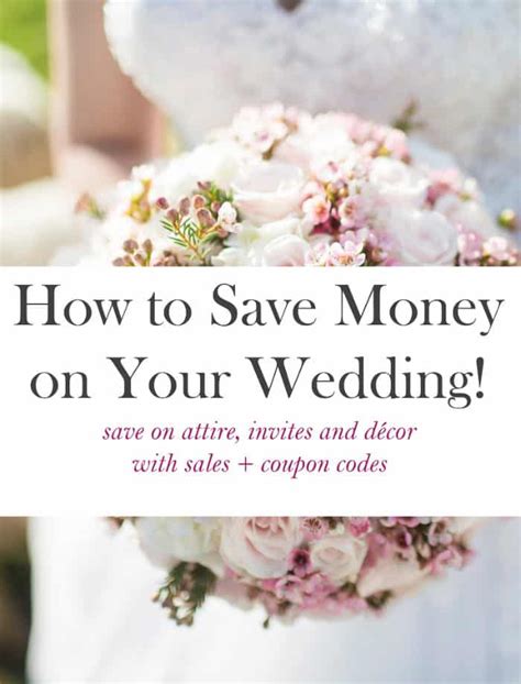 Sales And Promo Codes To Save Money On Your Wedding