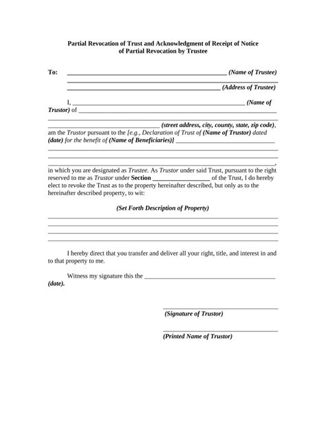 Revocation Of Trust Form Pdf Fill Out And Sign Printable Pdf Images