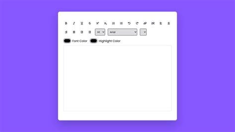 Simple Text Editor With Js