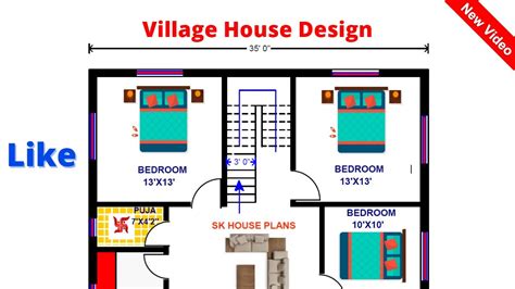 Popular Village House Plan 35 X 41 1435 Sqft 159 Sqyds 133 Sqm